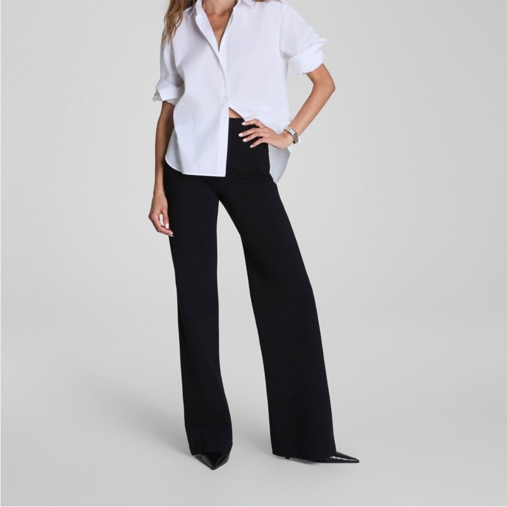 SPANX Super Smooth Perfect Fit Ponte Wide Leg Pant S